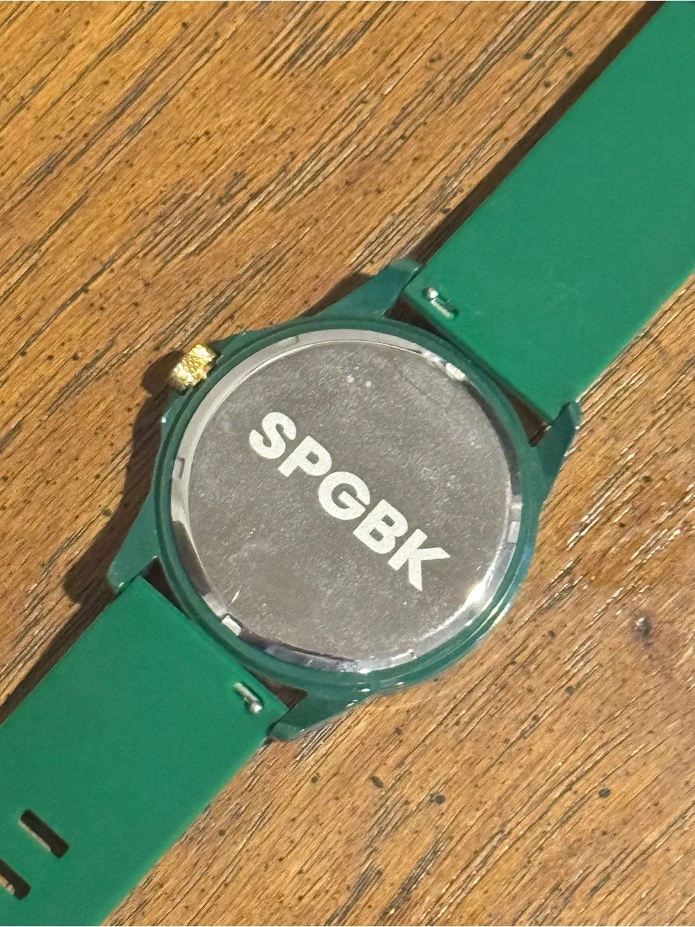 SPGBK Green Silicone Watch/ Gold Hardware. LIKE NEW.